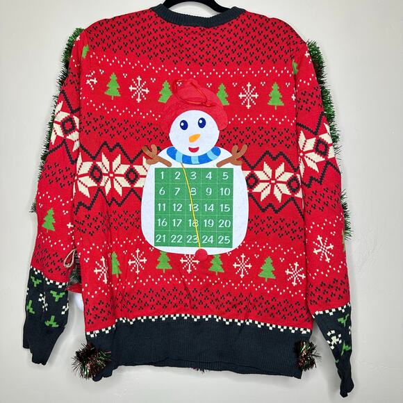 Ugly Christmas Sweater Disney Mickey Mouse LIGHTS UP Tinsel Party Winner Medium - Picture 3 of 5